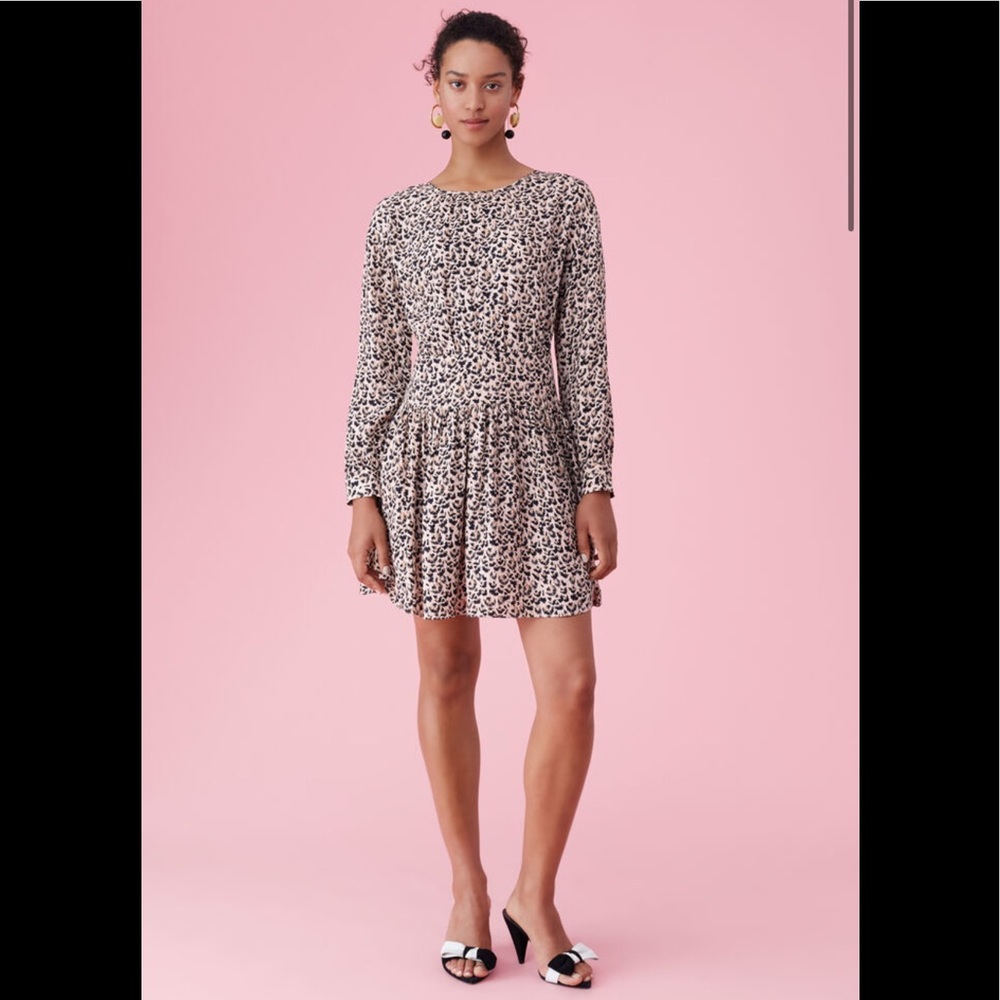 Rebecca Taylor Silk Leopard / Cheetah Print Dress - Size 12